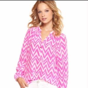 Lilly Pulitzer Pink/White Elsa Top
